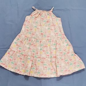 Hanna Anderson Girls Pink Flamingo Halter Summer Dress